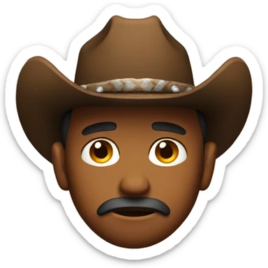 Sad cowboy emoji sticker
