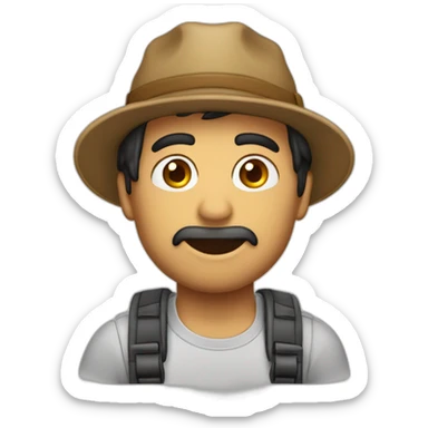 Chico con gorra y guiñando el ojo sticker