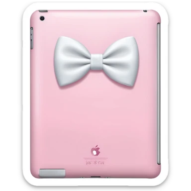 Baby pink iPad with bow on the back sticker