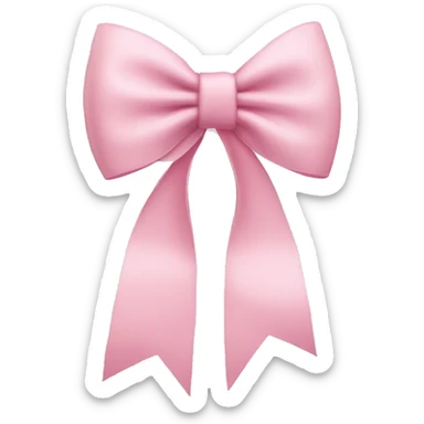 light pink bow sticker