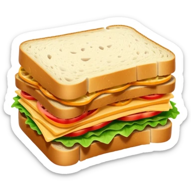 half cut sliced sandwich  sticker