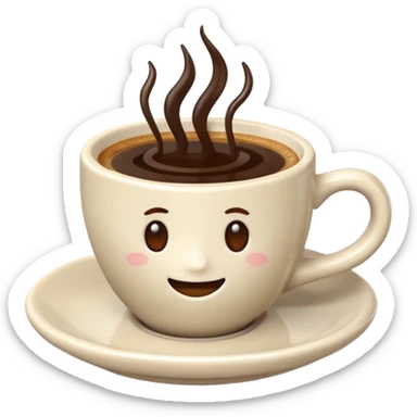 3d style espresso sticker