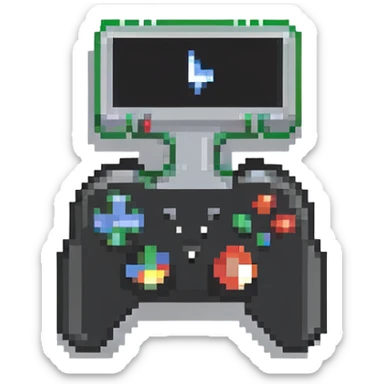 YouTube Gaming badge with controller and play button icon sticker