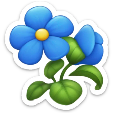 Blue flower yoshi sticker
