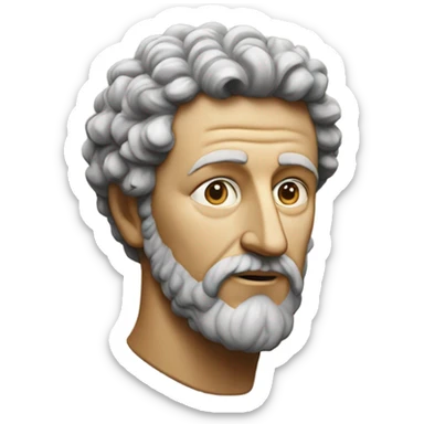 Marcus Aurelius slight smile sticker