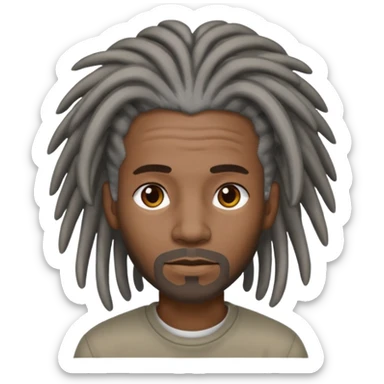 Homem negro de dreads grisalhos sticker