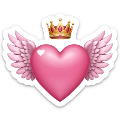 Haz un corazón de este color 💖 con estas alas 🪽 sticker