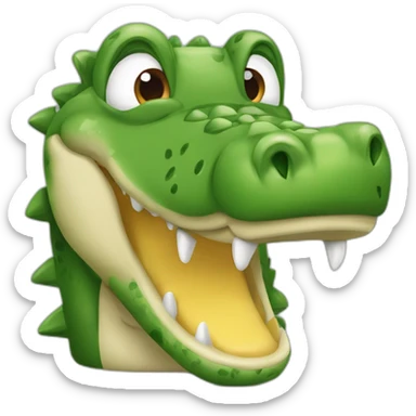 Crocodile et pain d’épice se font un calin sticker
