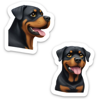 Rottweiler at the beach  sticker