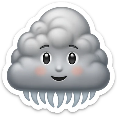 emoji of a dust cloud vanishing, fading effect, light and airy sticker