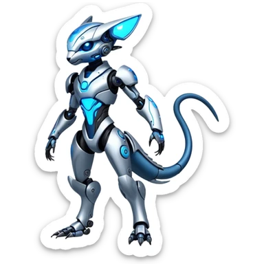 Modern Futuristic Cyborg-Vernid-Trico-species by LiLaiRa full body sticker