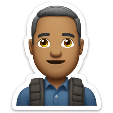 Cara de hombre mayor estilo emoji sticker