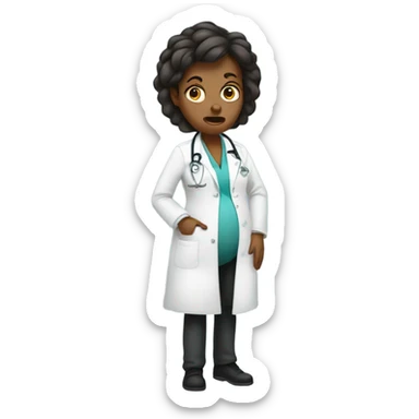 Woman pregnant doctor angry uncomfortable sticker
