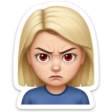  little angry woman sticker