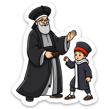Israeli rabbi kicking out Palestinian kid  sticker