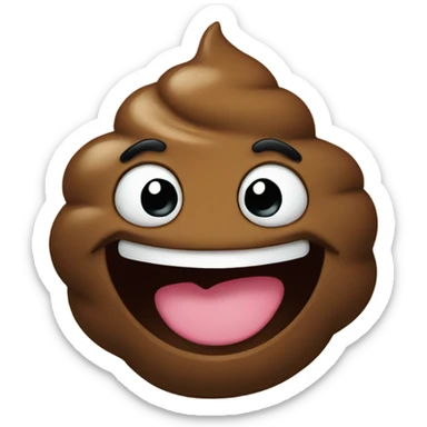poo smiling sticker