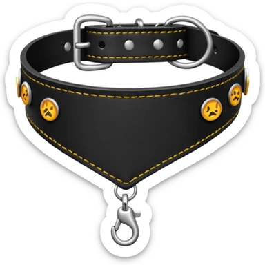Leash – black collar with leash hanging sticker