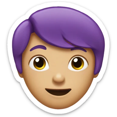 Purpur heart sticker