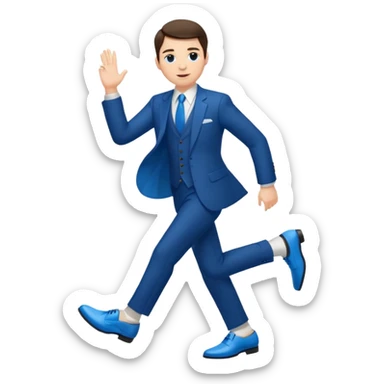 Stark with blue shoes  sticker