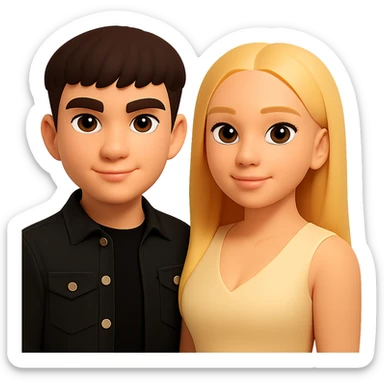 Slightly increase the volume of the upper body of the girl and slightly rotate her to face forward. Preserve the style of the image. Remove the background. sticker