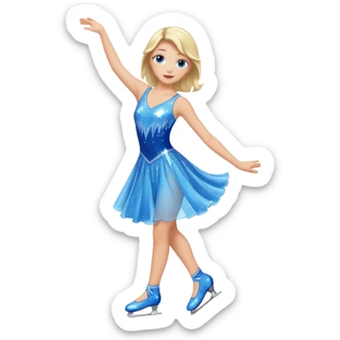 ice skating dress sticker