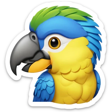 Pappagallo giallo e blu sticker