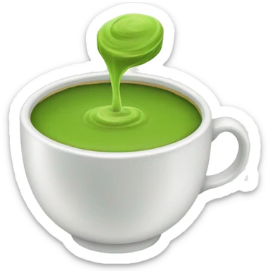 Cup of matcha sticker