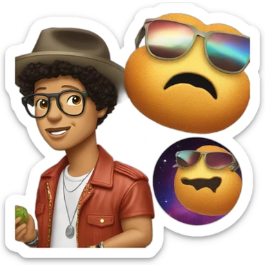 bruno mars eat à mars sticker