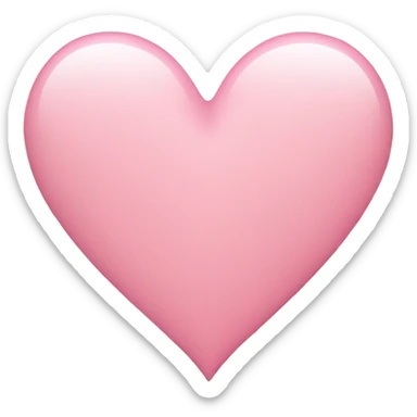Soft pink Heart sticker