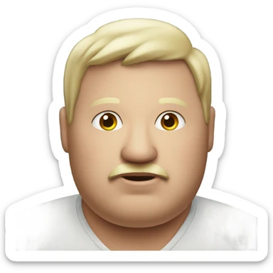 an obese man sticker