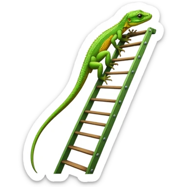 Lizard with ladder sticker