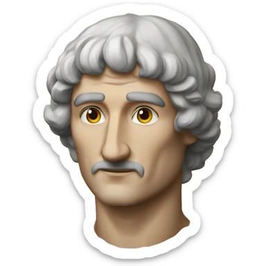 Dante Alighieri corona d’alloro e naso sporgente sticker