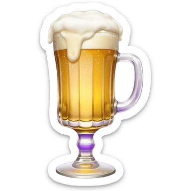 beer white and purple sticker