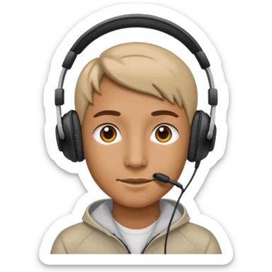 headphones for private listening person sticker