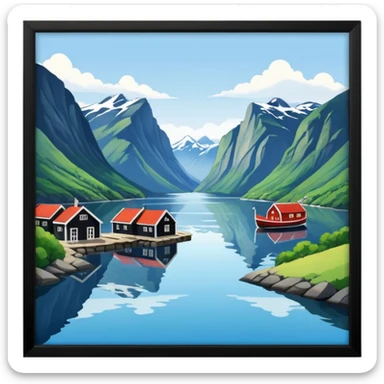 Norwegian fjords  sticker