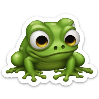 vomit frog sticker