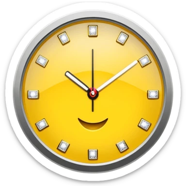 Crea un reloj de oro amarillo con muchos diamantes, sin la cara de fondo sticker