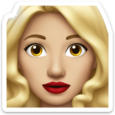 Chanteuse blonde avec du rouge à lèvres  sticker