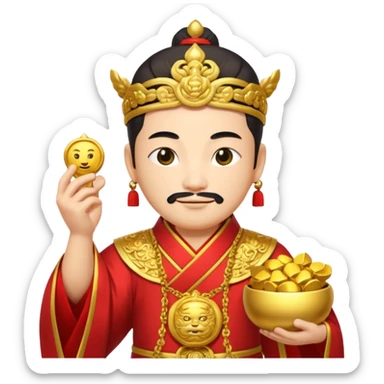 Chinese God of Wealth sticker