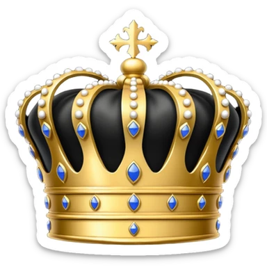 can you make some kind of royal crown crest thats black and gold please sticker