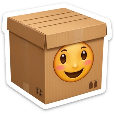 one cardboard box sticker
