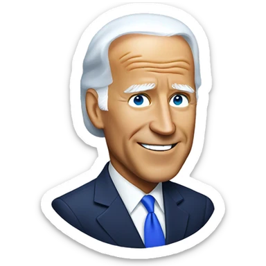 Joe Biden wearing a Kamala Harris Halloween costume sticker