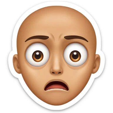 shocked face with jaw dropped and wide eyes sticker