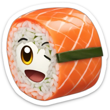 Hostile sushi sticker