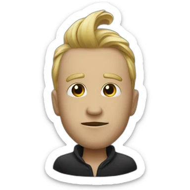 Emoji homme noir avec une grosse tête qui se met une gifle sticker