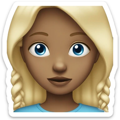 Blue-eyed blond child sticker