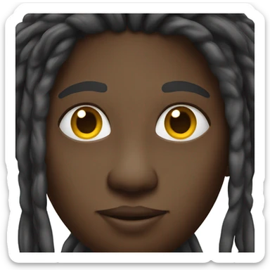 A darkskin with dreads sticker