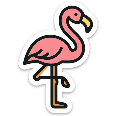 flamingo sticker