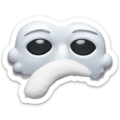 Nose sniffing powdered sugar sticker