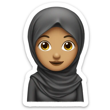 lady wear hijab sticker